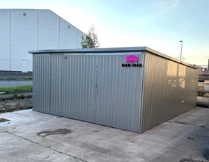 Blechgarage 5x6 Fertiggarage Top Garage Halle Lagerraum Baucontainer Blechhütte - Bild 1 von 6