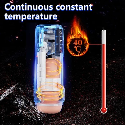 Automatic HandsFree Male Masturbators Vibration Heating Cup Stroker Lubricants - Image 1 of 4