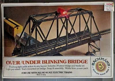 NEW Bachmann HO Scale OVER/UNDER BLINKING BRIDGE #46222 Vintage In Unopened Box  - Image 1 of 4