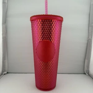 Vaso con tachuelas Starbucks 2019 Holiday Pink - Imagen 1 de 2