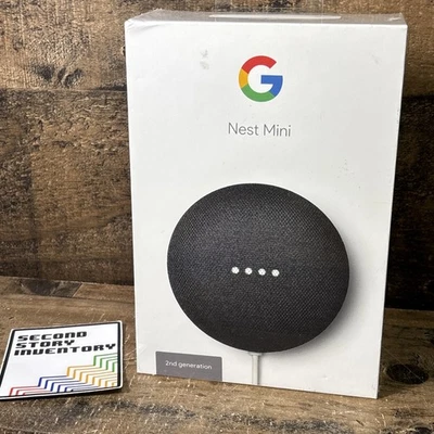 Google Nest Mini (2nd Generation) Smart Speaker - Charcoal- Factory sealed - Image 1 of 3