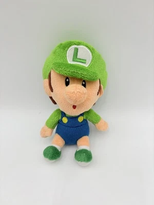 Super Mario Plush Baby Luigi World of Nintnedo Mini Figure Stuffed Toy Green 5" - Image 1 of 4