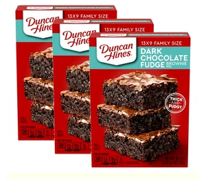 (Paquete de 3) Mezcla de brownie Duncan Hines chocolate oscuro Fudge, 18,2 oz - Imagen 1 de 12