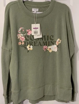 Sudadera True Craft Mujer MEDIANA/GRANDE Cosmic Dreamin Floral Verde Salvia Foto 1 de 4