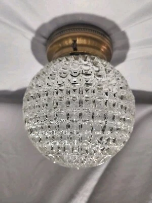 Vintage Globe Hollywood Regency Mid Century Modern Light Fixture Ceiling Foto 1 de 4
