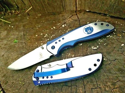 Cuchillo de bolsillo Big Bear marco hoja de bloqueo asistido por resorte doble pulgar perno 😎😎 Foto 1 de 4