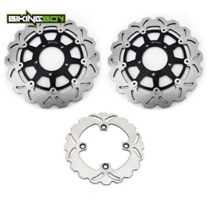 2 Front 1 Rear Brake Rotors for Kawasaki Ninja ZX6R 2005-2012 ZX10R 2004-2007 - Picture 1 of 13