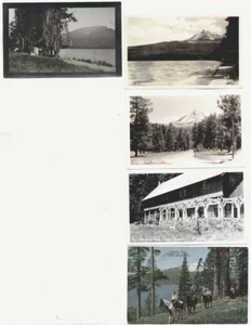 Diamond Lake Oregon 4 RPPCs 1925 - 1950 Camping, Horseback Riding; Mt. Thielson - Picture 1 of 5