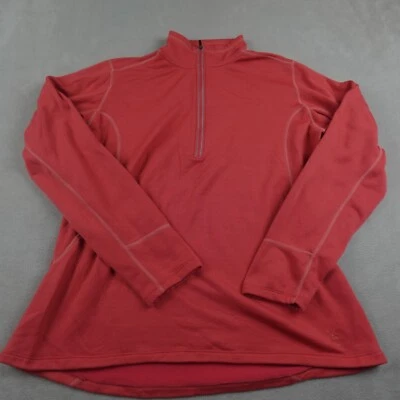 Suéter REI Mujer XL Rojo Manga Larga 1/4 Cremallera Senderismo Caminar Foto 1 de 4