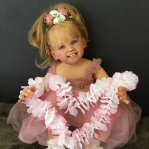 Bambola Reborn 30 pollici bambina con capelli radicati realistica giocattolo per bambini regalo compleanno - Foto 1 di 3