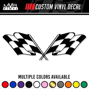 Checkered Racing Flag Vinyl Decal Sticker | Rally Race Finish Line JDM Track 406 - Picture 1 of 5
