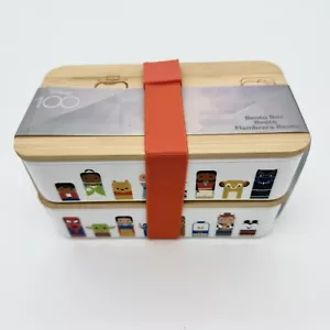 Disney Pixar Marvel Unified Bento Box Bamboo Lunch Snack Containers 100 Years - Picture 1 of 5
