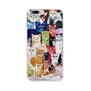 Kitten Cats Patterned Hard Phone Case Cover iPhone 5 5S 6 6S 7 8 Plus