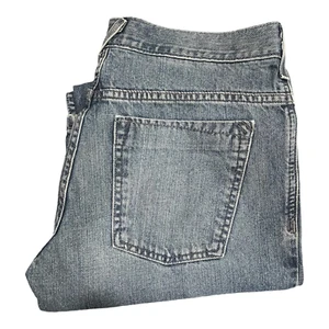 Old Navy Jeans Button Fly Bootcut 100% Cotton Mens 34 x 32" Blue Dark Wash Denim - Picture 1 of 10