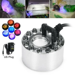 Ultrasonic Mist Maker 12 LED Light Fog Machine Fountain Aquarium Fogger Mister - Picture 1 of 13
