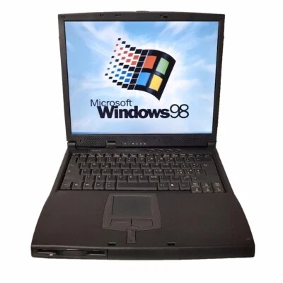 Notebook PC Portatile Windows 98 Seriale Floppy 800 Mhz vecchi dispositivi 21023 - Immagine 1 di 4