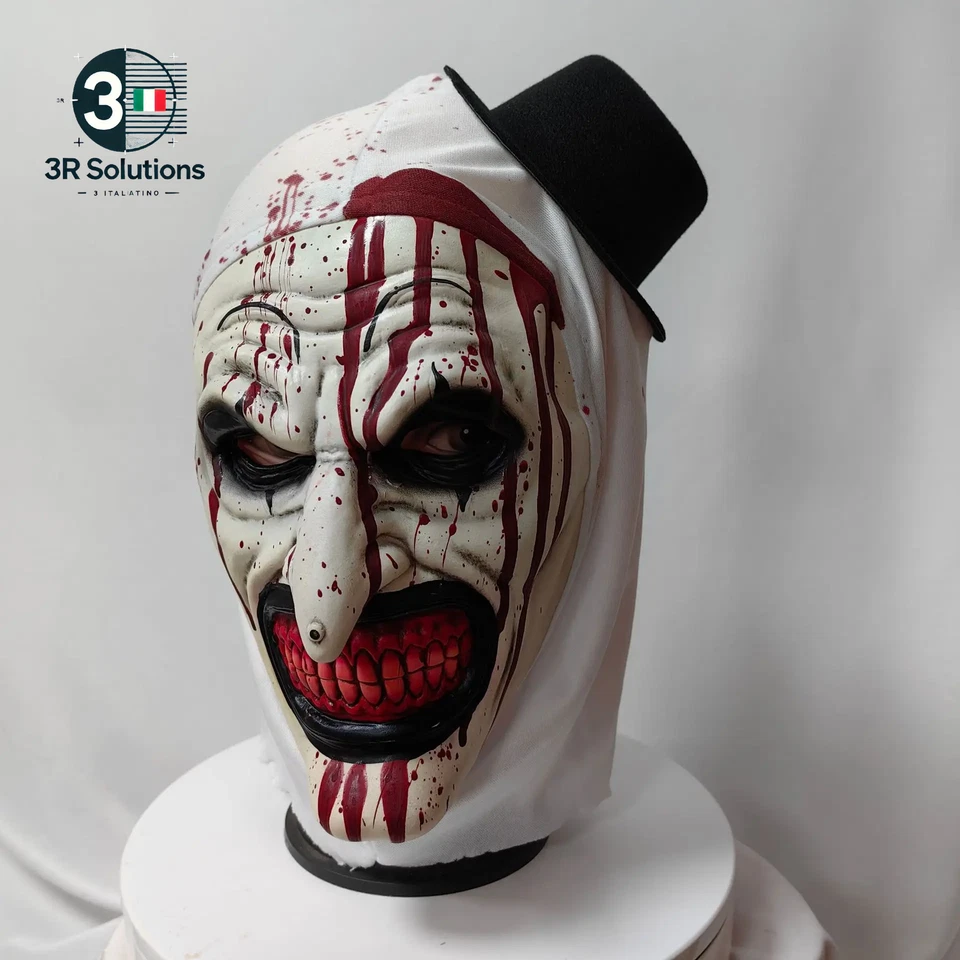 Maschera Terrifier 3 Clown 2024 in Lattice – Horror Halloween Testa Intera - Immagine 1 di 4