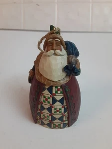 Jim Shore Heartwood Creek Santa Figurine Christmas Ornament Holding Sack - Picture 1 of 3