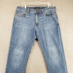 Lucky Brand Jeans Mens 410 36 x 30 Blue Denim Athletic Slim Fit Straight Stretch - Picture 1 of 15