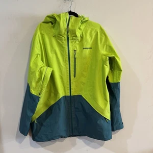 Giacca da neve Patagonia Snowshot H2No uomo grande zip con cappuccio verde erba pepe - Foto 1 di 11