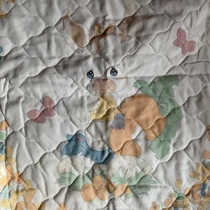 Vintage Precious Moments Quilted Baby Bunny & Butterflies For Sewing - Picture 1 of 7