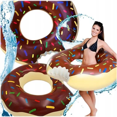 KRUMAD XXL Donut Schwimmreifen Aufblasbarer Schwimmring Erwachsene Pool Strand - Bild 1 von 4