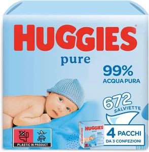 Pure, Salviette Neonato, 99% Acqua Pura, 65% Fibre Assorbenti Naturali, 672 Pz ( - Foto 1 di 12