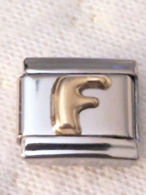 Authentic Zoppini Puffy 18k Gold Letter F Free Shipping B4 - Image 1 of 3