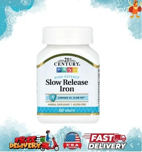 21st Century Slow Release Iron Tablets, 60 Count - Picture 1 of 2