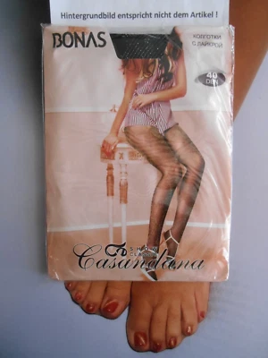 Bonas Casandana Show Strumpfhose 40 DEN Gr.  II - III Schwarz # 2758 - Bild 1 von 2