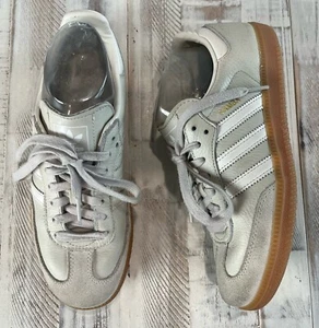 Adidas Samba OG Beige Aluminium Gum Sole Sneakers Womens US 7.5 IE7013 - Picture 1 of 10