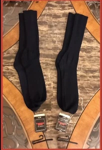 Vintage Mens Dress SOCKS Blue Crew Trouser COMMON SENSE 1980s 10 - 13 One Pair - Bild 1 von 2
