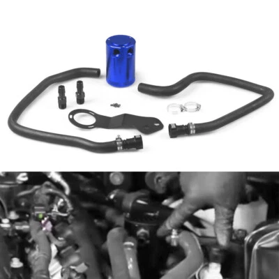 Oil Catch Can Tank Blue Aluminium PCV Baffled For 2016+ Chevrolet Camaro SS - Image 1 of 4