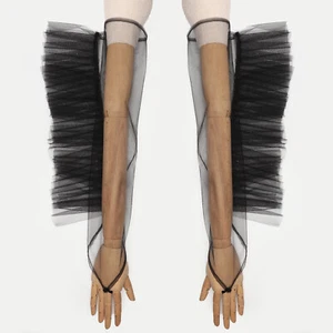 Fingerhaken Wellkante Netz Handschuhe Damen Kostüme Zubehör für Maskerade  - Bild 1 von 19