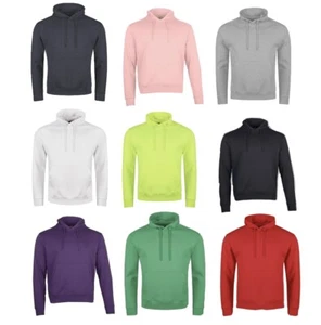Mens Plain Pullover Hoodie Jumper Fleece Hoody Sweatshirt Top New S - XXL   - Foto 1 di 18