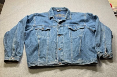 Ruff Hewn Mens Trucker Jacket XL Blue Denim 4 Pocket - Image 1 of 4