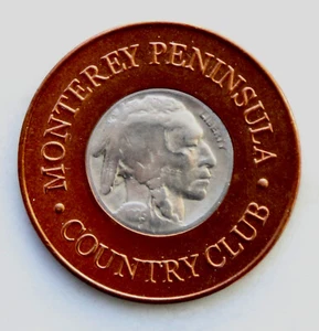 Monterey Peninsula Country Club -100 Year Anniversary Buffalo Golf Ball Marker - Picture 1 of 2