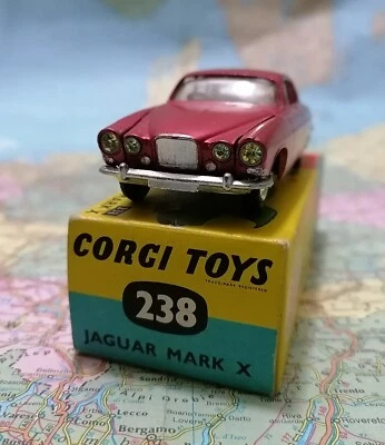 JAGUAR MK X  - Vintage Scala 1/43 , Corgi toys 238 , Gt. Britain 1962 - Immagine 1 di 4