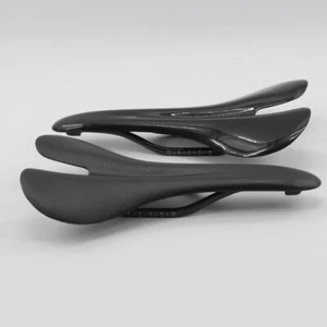 110g Ultralight Carbon Saddle Cycling Racing Seat 7*9 Carbon Oval Rail 270*128mm - Picture 1 of 15