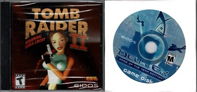 Deus Ex GOY Game of the Year and Tomb Raider II Pc New Win10 8 7 to XP - Image 1 of 2