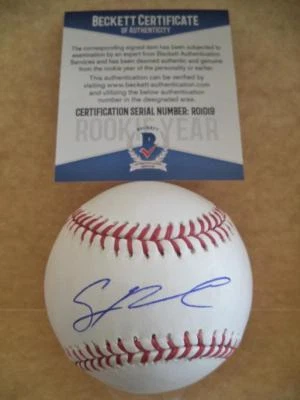 SEAN NEWCOMB ATLANTA BRAVES NOVATO AÑO FIRMADO AUTOMÁTICO ML BÉISBOL BECKETT R01019 Foto 1 de 3