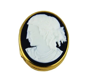 Estee Lauder Solid Perfume Compact 2010 "Timeless Cameo" Full - Picture 1 of 1