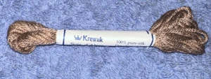 Kreinik 5.5yds Pure Silk #4114 Brown Embroidery Needlework Made In France - Picture 1 of 4