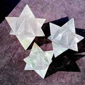 Estrella Merkaba de cuarzo transparente de 5 pulgadas, cristal de cuarzo, estrella de geometría sagrada - Imagen 1 de 4