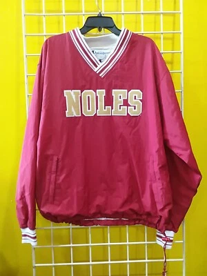 FSU  SEMINOLES VTG. CHAMPION PULLOVER  LIGHT NOLES JACKET  MENS L - Image 1 of 3