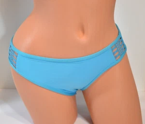 Women's Ella Moss Blue Peek A Boo Bikini Bottom Size Sm NWT - Picture 1 of 7