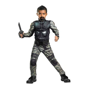 GI Joe Roadblock Boys M 8 Muscle Costume Kids Child Halloween Dress Up Play - Picture 1 of 1