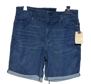 WOMENS NYDJ ELLA 9" DENIM SHORTS WITH ROLLED CUFFS SIZE 18 - Picture 1 of 8