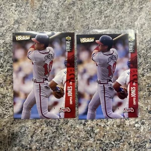 2x 1996 Upper Deck Collector's Choice All-Rookie Chipper Jones #42 HOF - Picture 1 of 1