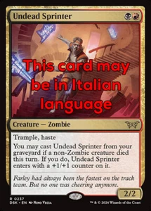 MTG UNDEAD SPRINTER EXC - VELOCISTA NON MORTO 237 - DSK - MAGIC - Picture 1 of 1